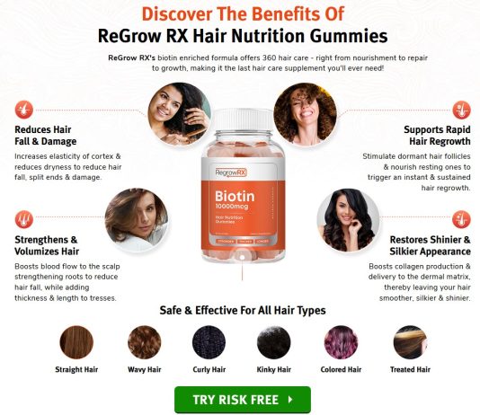 ReGrow RX Biotin Hair Nutrition Gummies
